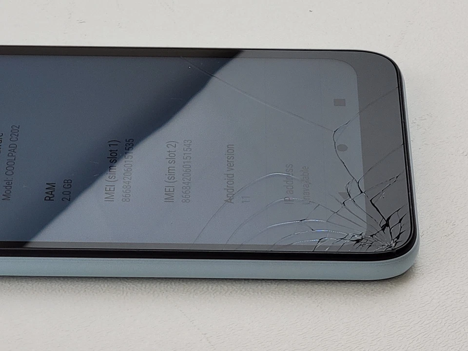 Smartphone Coolpad C202 - 32GB - Azul (GSM Desbloqueado) Doble SIM - AGRIETADO - H3423 Foto 4 de 4