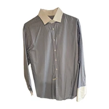 Armani Collezioni Shirt 16.5 R French Cuff Contrast Collar