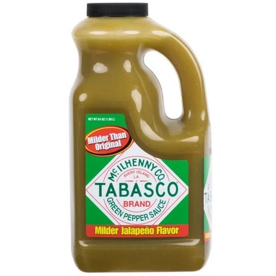 TABASCO 64 oz. Milder Jalapeno Flavor Green Pepper Hot Sauce