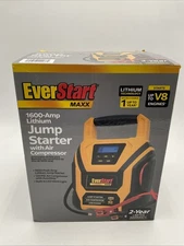 EverStart 1600 Amp Lithium Jump Starter with Air Compressor Tested