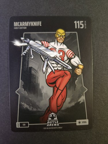 2025 BO JACKSON BATTLE ARENA UPDATE MCARMYKNIFE #139 CARD CHRISTIAN MCCAFFREY