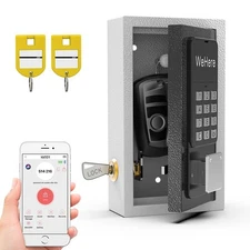WeHere Wireless Smart Key Lock Box with APP, Electronic Lock Box for House Wall 