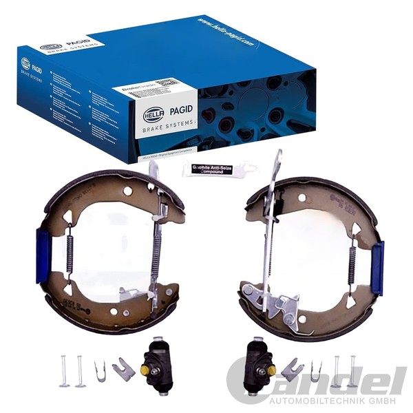 Hella BREMSBACKEN-SATZ 185Mm Hinterachse Passend FüR Fiat Panda UNO | 8DB 355-image
