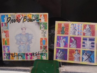 DAVID BOWIE '' ASHES TO ASHES ''EX+ COND.INOr.[SLIPPER AT WAIST]PIC SL.WITH STAMPS