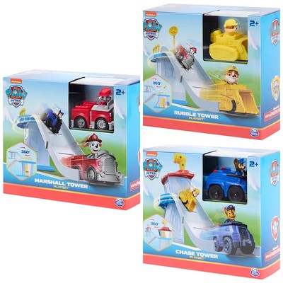 Paw Patrol Spielzeug Tower Spielset Marshall Chase Rubble Hunde Figuren Playset