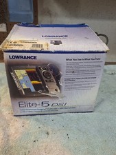 Unità di testa GPS Fishfinder Lowrance Elite-5 DSI testata contrasto rotto per ricambi