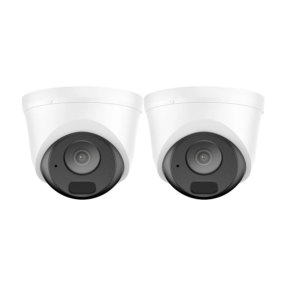 2PCS 5MP Full HD PoE IP Security Cameras, Night Vision, Adva