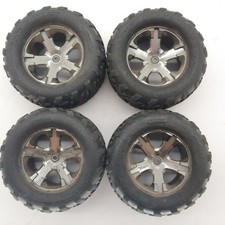 4x Traxxas Stampede 4x4 Sporttraxx Talon 110 Monster Truck Tires Wheels Used 4x Traxxas Stampede 4x4 Sporttraxx Talon 110 Monster Truck Tires Wheels Used