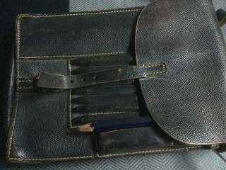 German ww2 leather map case RZEH 1942