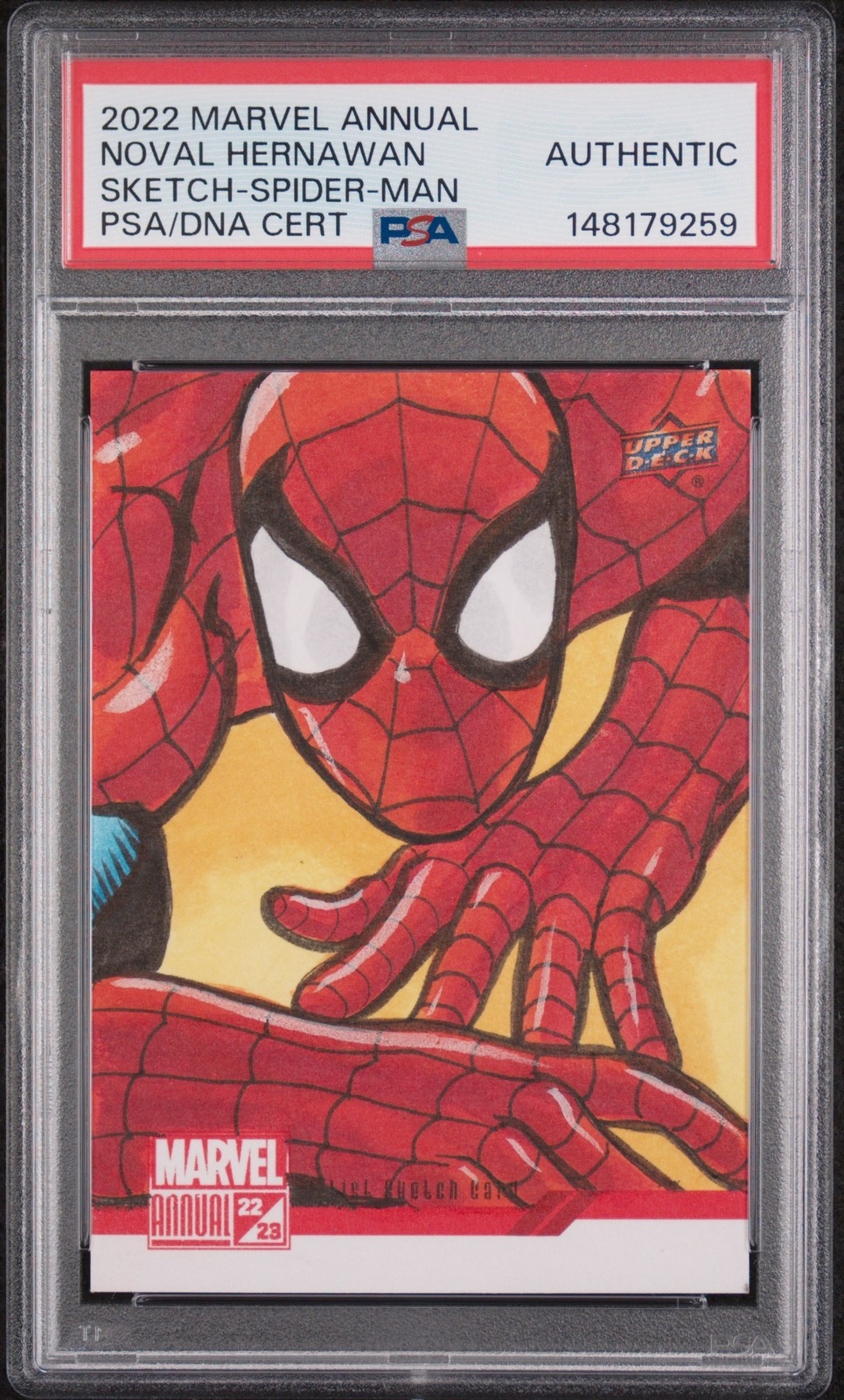 2022 MARVEL ANNUAL SKETCH CARDS NOVAL HERNAWAN PSA AUTHENTIC AUTO AUTHENTIC