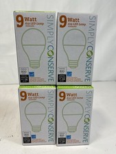 9 Watt LED A19 Lamp Bulbs Lot of 4 Dimmable 800 Lumens Brightness Soft White