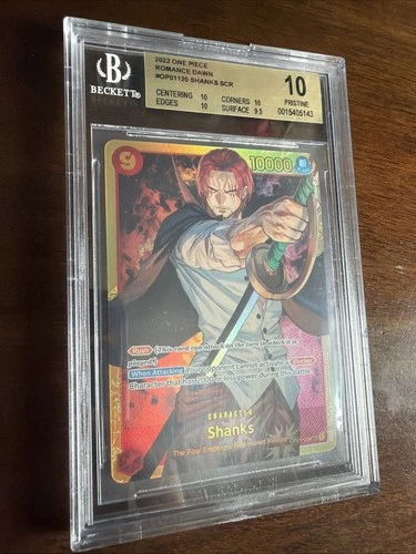 BECKETT  10 Pristine One Piece 2022 English Shanks OP01-120 Sec RareFOIL English