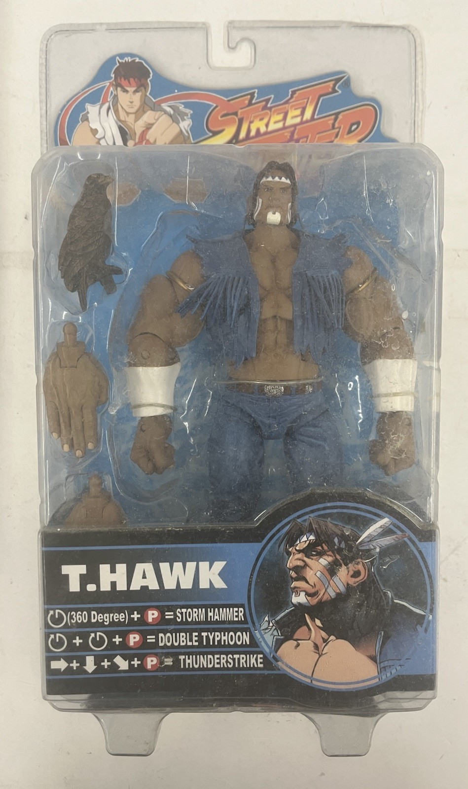 Sota Toys Street Fighter Round 2 T. HAWK Blue 7" Action Figure 2005 Capcom