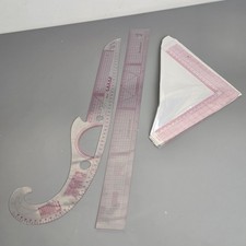 6-Piece French Curve Ruler Set - Flexible Tailoring Templates for Dressmaking, P