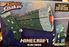 NERF Super Soaker Minecraft Glow Squid Water Blaster Gun Hasbro New Sealed