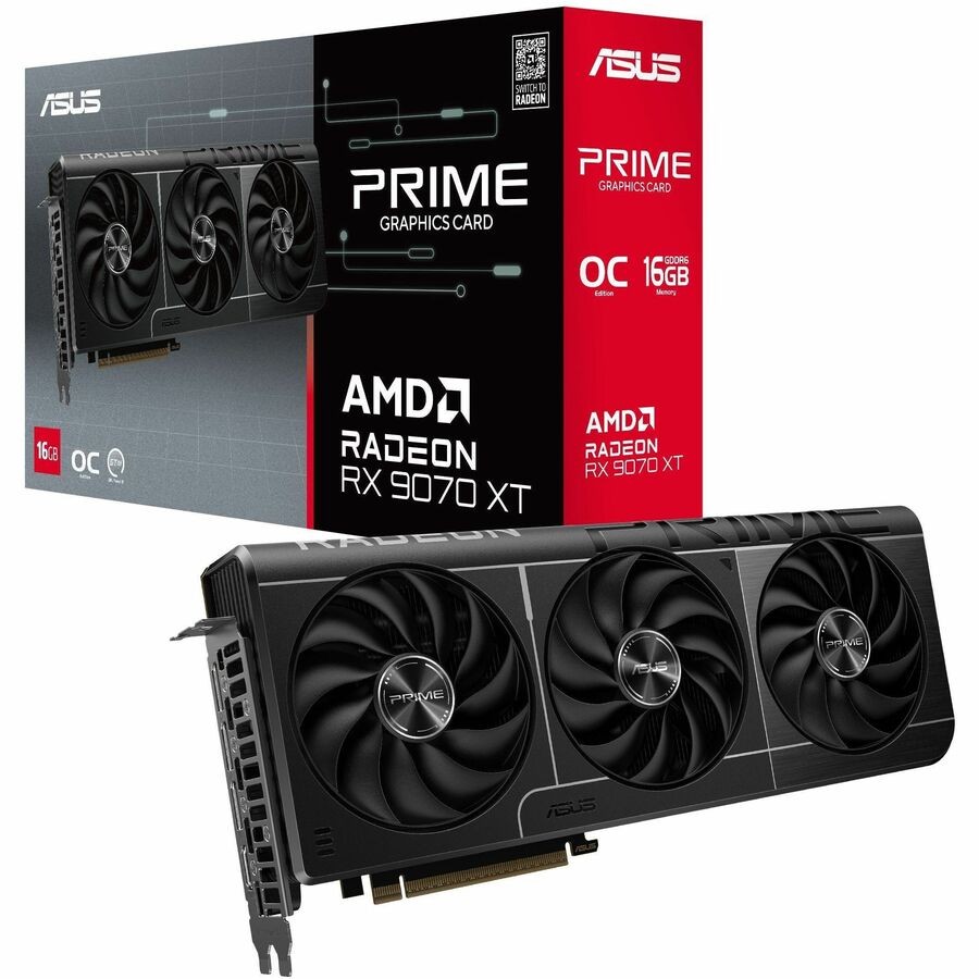 ASUS AMD Radeon RX 9070 XT Prime OC Triple Fan 16GB (PRIME