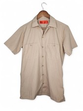 Dickies Industrial Short Sleeve Work Shirt in Khaki Size S