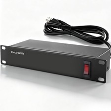 ElecVoztile 10 inch Rack PDU, 4 Rear Outlets, Surge Protected, Metal Black