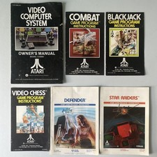 Atari 2600 Owner's Manual Game Manuals Star Raiders Defender Combat 1977-1982