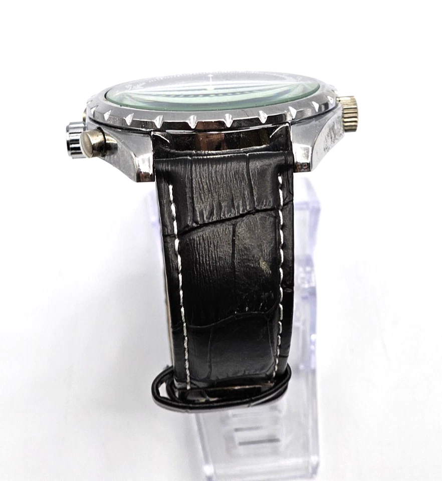 ​Reloj para hombre estilo cronógrafo JARAGAR esfera negra correa de cuero Foto 4 de 4