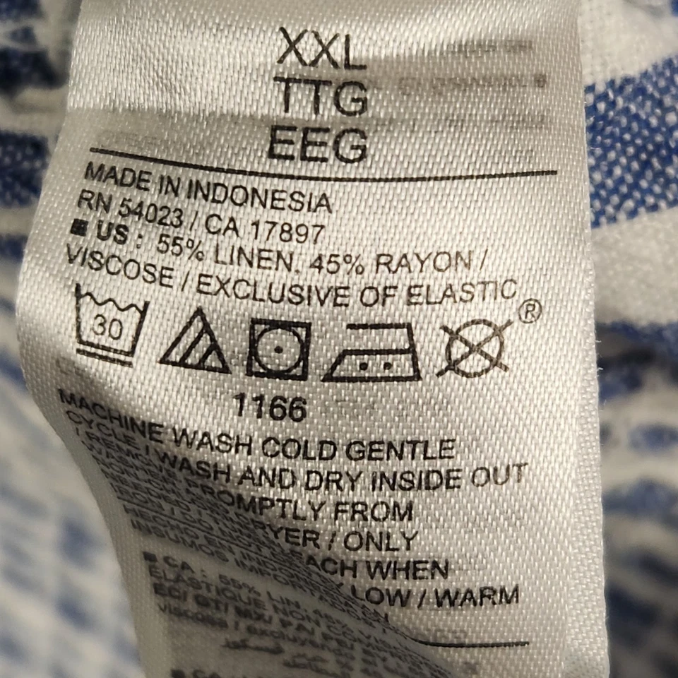 Mono de verano Old Navy para mujer 2XL mezcla de lino a rayas bolsillos ajustados Foto 4 de 4
