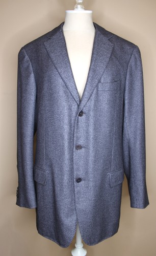 Ermenegildo Zegna Silk Cashmere Blend Suede Elbow Patches Sport Coat 54 L 44 L