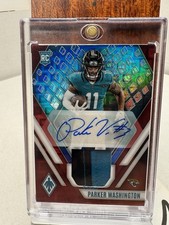 2023 Panini Phoenix #RAJ-PW Parker Washington RC Auto Red Pandora Prime #/25