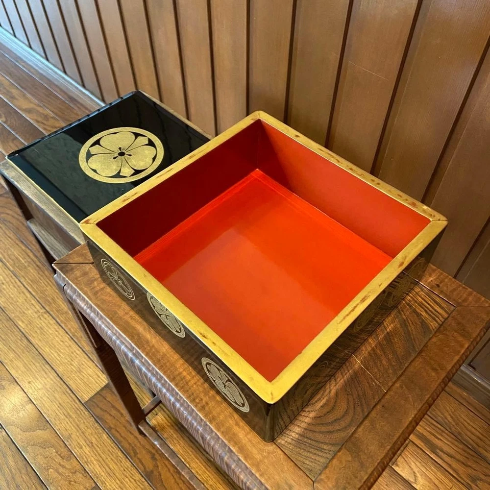 Jubako Bento Box Japanese Wajima lacquer fourtiered box eightsun with fixed cres