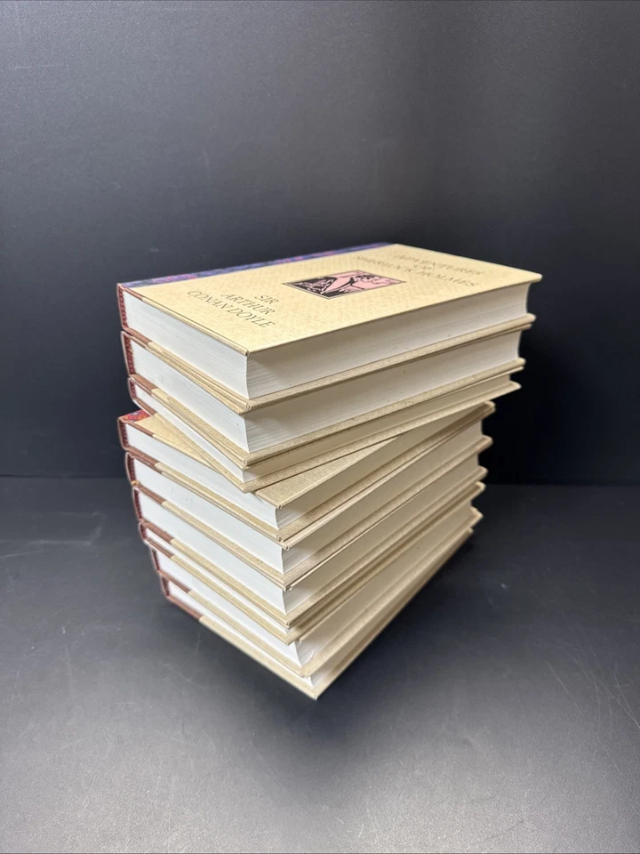 Vintage SIR ARTHUR CONAN DOYLE 9-Volume Set Sherlock Holmes Hardcover Books Foto 4 de 4