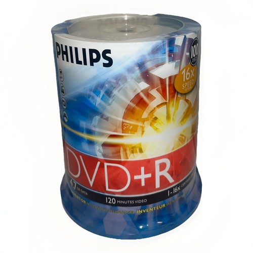 100 PHILIPS Logo 16X DVD+R (Plus) DVDR Blank Disc 4.7GB 120Min - NEW | eBay