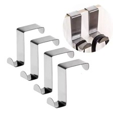 Over the Door Hooks Wash Room Hook Coat Hanger Clothes Towel Storage Cupboard UK