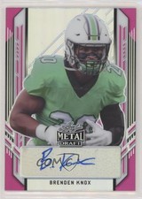 2021 Leaf Metal Draft Portrait Pink Rainbow 15/20 Brenden Knox #PA-BK1 Auto 0c6