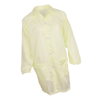 Unisex ESD-sichere Antistatische Premium Lab Jacke Mantel Kleidung Gelb S.