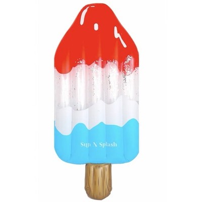 Sun N Splash Popsicle Pool Raft Red White Blue Brown Inflatable Float