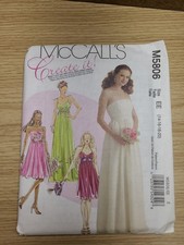 5806 McCalls SEWING Pattern Misses Lined Evening Gown Dress Formal Party Prom UC