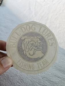 Vintage Lot Of 10 Iron On (?) Transfers Bulldog Lures Fishing Team Boat Angler 
