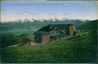 Postcard large Belchen overlooking Bernese Oberland (No. 966) Alsace