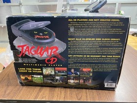 Atari Jaguar Console CD System Add on Only Black  with Box- not tested