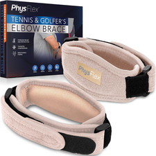 2-Pack Elbow Brace for Men  Women, Adjustable Tennis  Golfer'S Elbow Support S