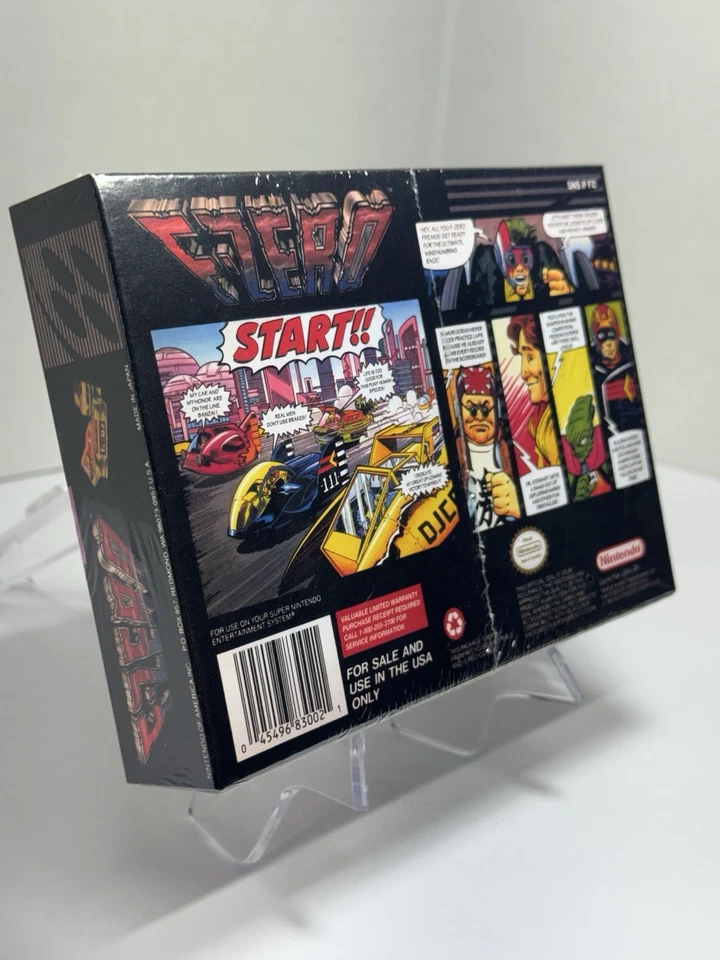 Super Nintendo SNES F-Zero Complete in Box (CIB) 1991 Edition Resealed! - Image 4 of 4