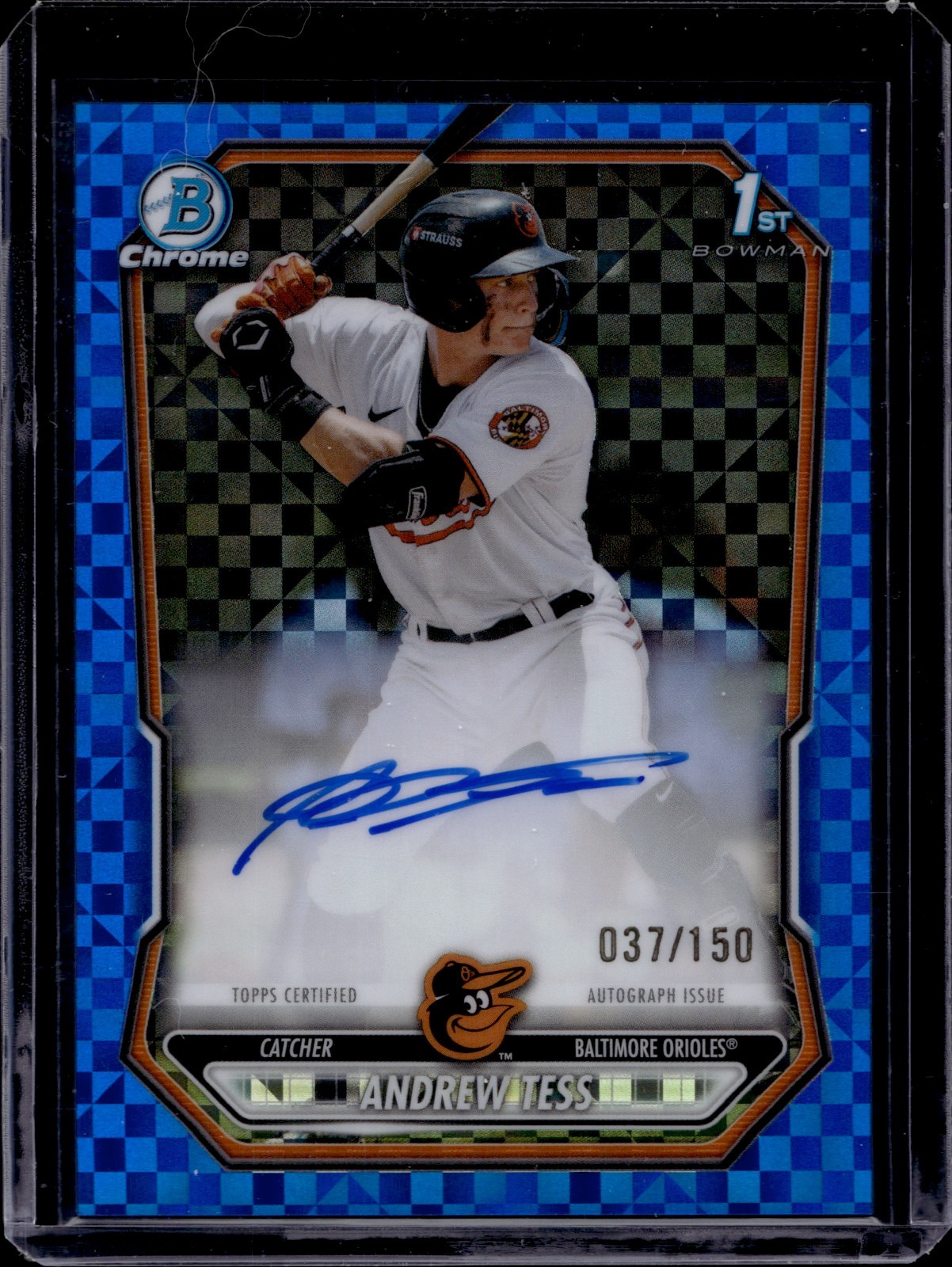 2026 Bowman Chrome Prospect Autographs Blue X-Fractors Andrew Tess 37/150