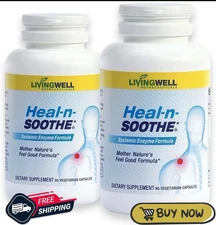 2 Pack Heal-N-Soothe Anti Inflammatory Supplement 90 Count Capsule Exp. 11/27