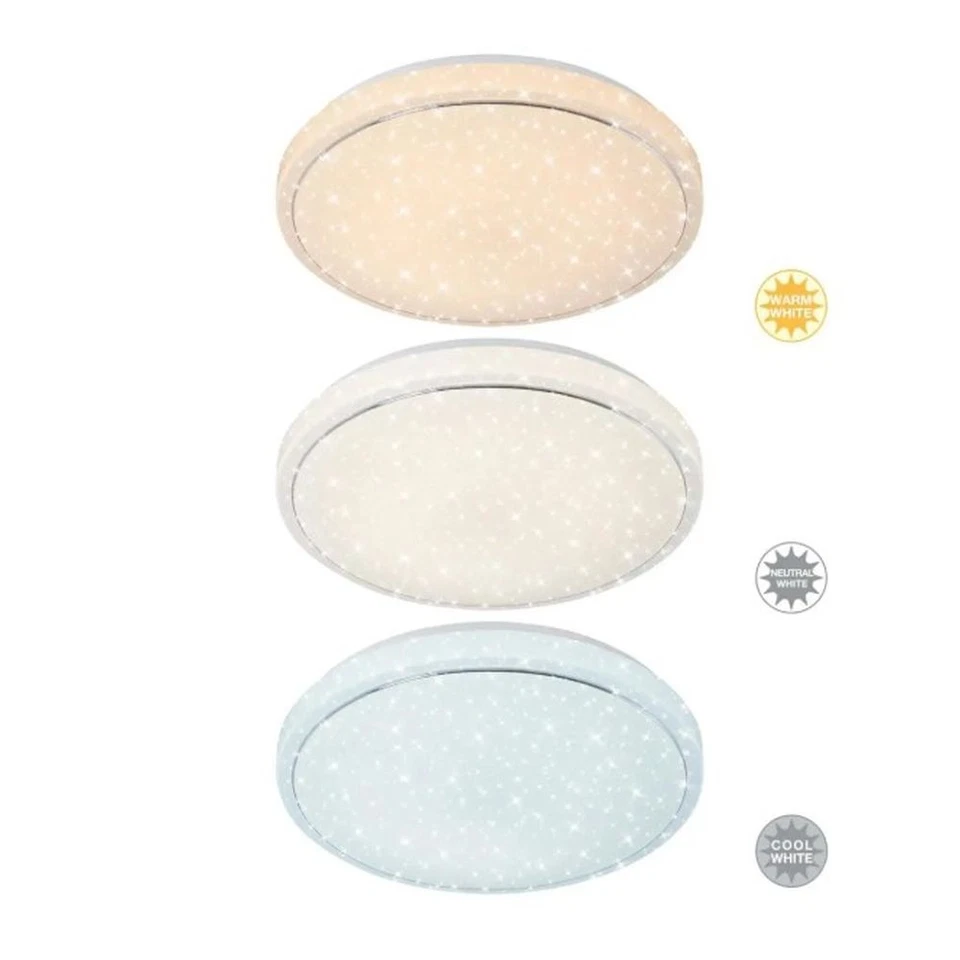 Briloner LED Deckenleuchte 50W 4000 lm 3000- 6000 K Ø 60 cm Sternendekor weiß - Bild 2 von 4