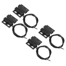 Magnetic Reed Switch, 4 Pack NC Wired Magnetic Contact Switch, Black