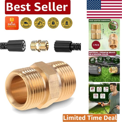#ad #ad Quick Connect Brass Hose Coupler for Pressure Washers M22 14mm Easy Install $13.59