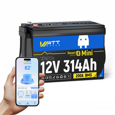 12V 314Ah 300Ah Self-Heated LiFePO4 Lithium Battery 200A BMS RV Solar Off-grid