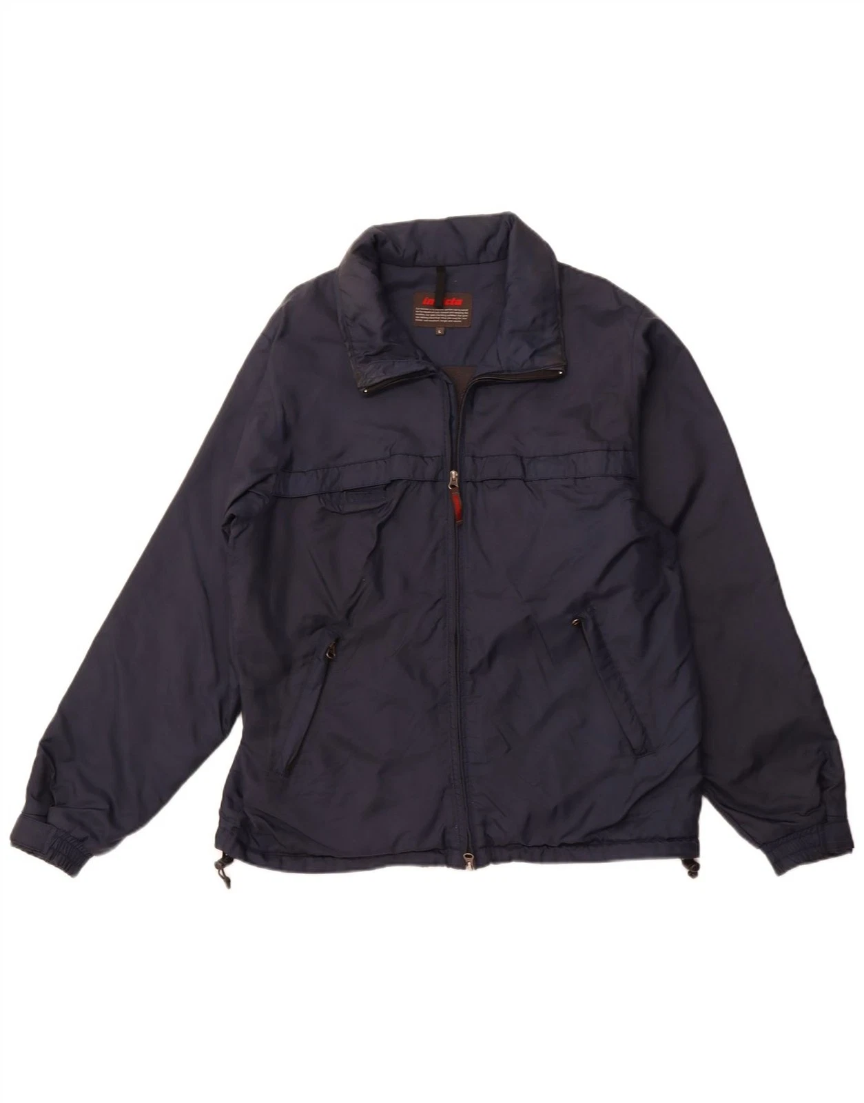INVICTA Mens Windbreaker Jacket UK 40 Large Navy Blue Nylon CG03