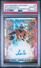 2024 Bowman Best U #NI Nico Iamaleava Elements/Game Variation Auto /100 PSA-10