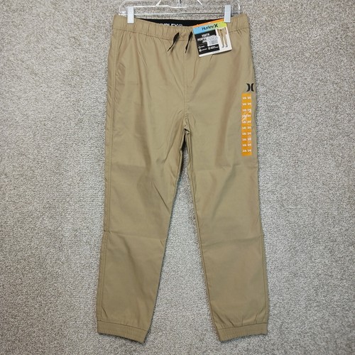 Hurley Youth Performance Jogger Size 18/20 Tan Khaki Stretch Pacer Twill $40 NEW - Picture 2 of 11