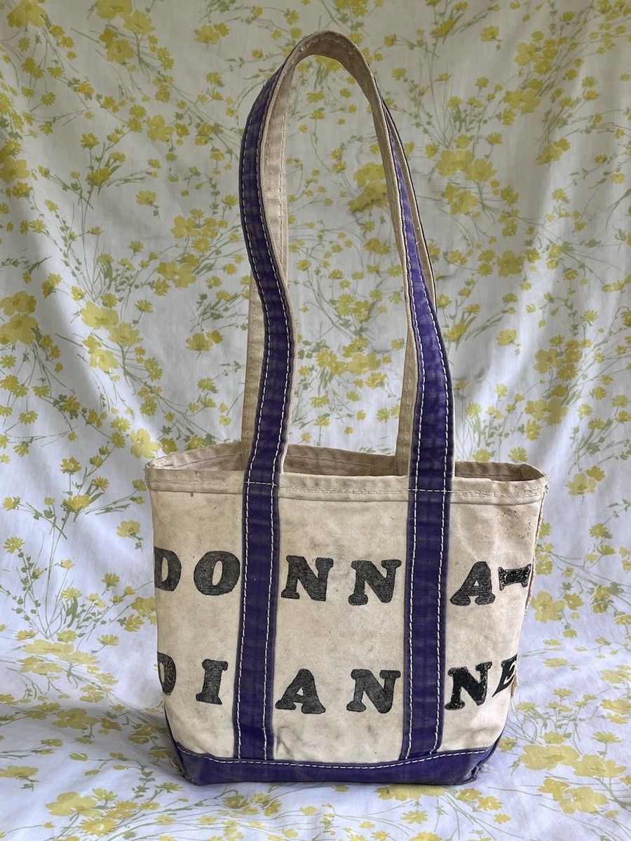 60s llbean 筆記体タグ boat and tote vintage Vintage 60s-70'S L.L.Bean Boat And Tote Purple Tote Bag Custom